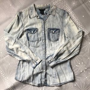 Chambray button down shirt